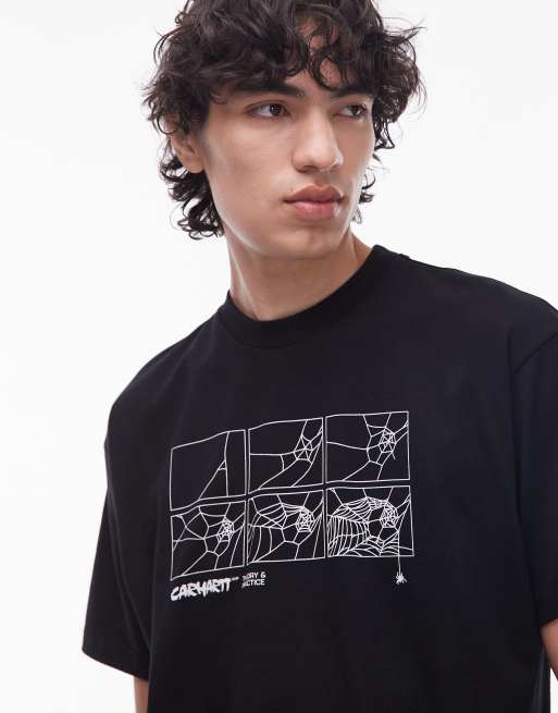 Carhartt WIP – Theory and Practice – Czarny T-shirt z nadrukiem, 5 z 5
