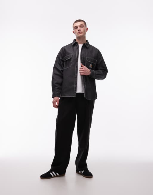 Carhartt WIP – Tigan – Blå jeansskjorta i styv denim, 2 av 5