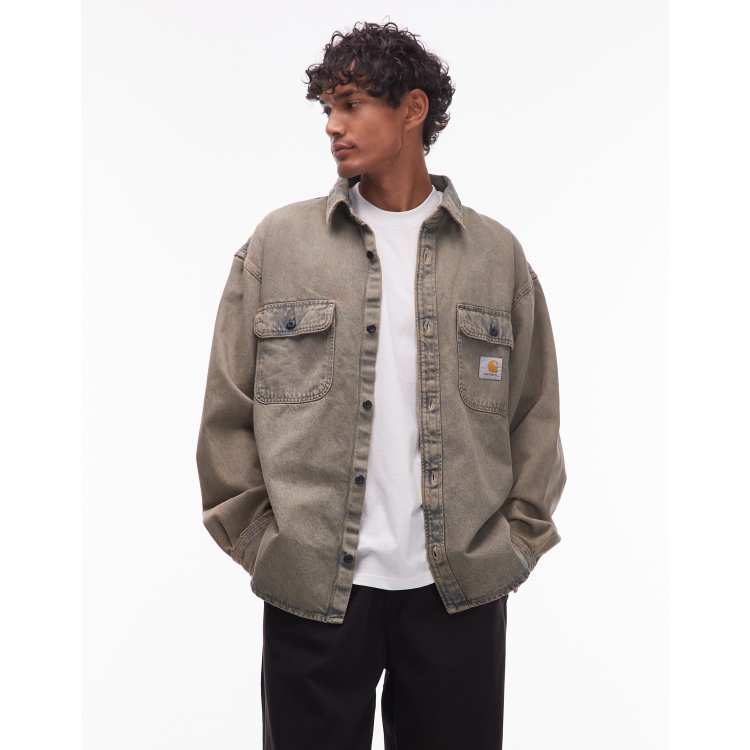 Carhartt WIP tigan denim pocket detail shirt jacket in blue wash