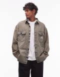 [Carhartt WIP] Carhartt WIP Tigan denim pocket detail shirt jacket in blue wash L BLUE