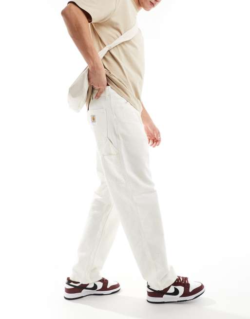 Carhartt WIP - Timmermansbroek met enkele knie in wit, 3 van 5