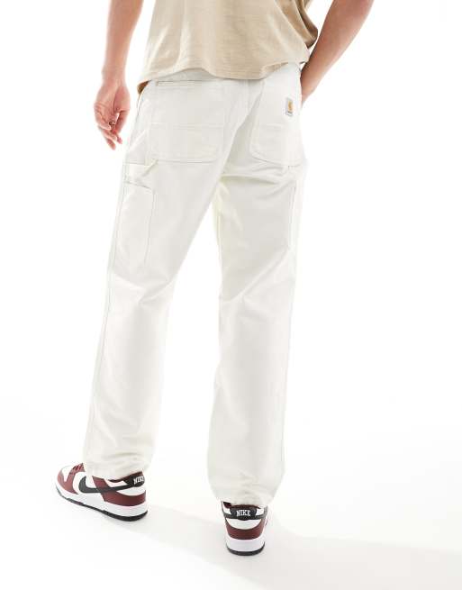 Carhartt WIP - Timmermansbroek met enkele knie in wit, 5 van 5