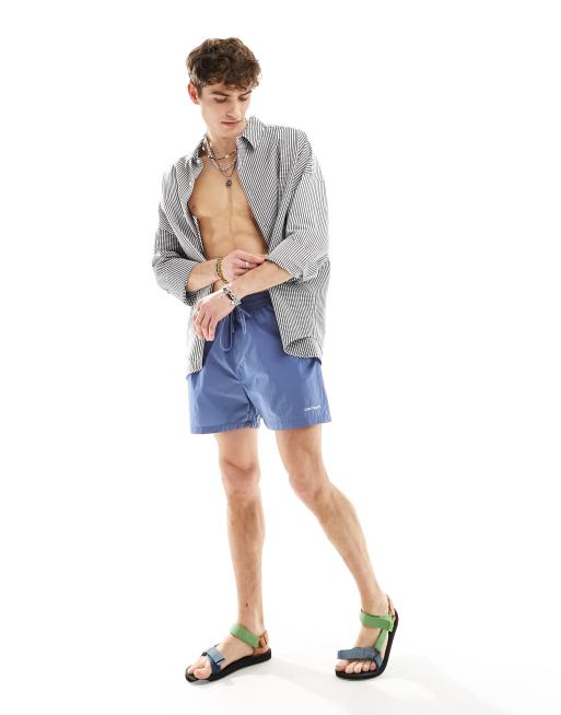 Carhartt WIP Tobes swim shorts in blue, 2 of 4