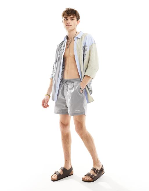 Carhartt WIP Tobes swim shorts in grey, 2 of 4