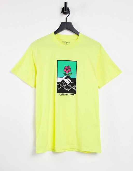 Carhartt WIP together chest print t-shirt in yellow