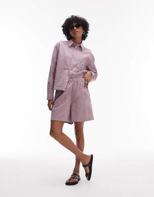 Carhartt WIP Carhartt WIP toland seersucker regular fit short co-ord in pink