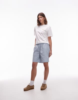 Carhartt WIP - Toland - Seersucker-Shorts in regulärer Passform in Blau, Kombiteil