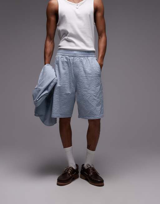 Carhartt WIP - Toland - Short d'ensemble coupe classique en crépon - Bleu, 3 de 5