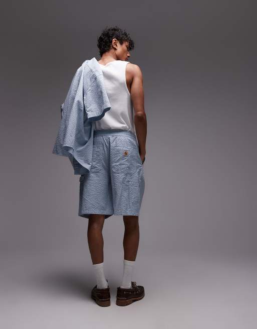 Carhartt WIP - Toland - Short d'ensemble coupe classique en crépon - Bleu, 4 de 5