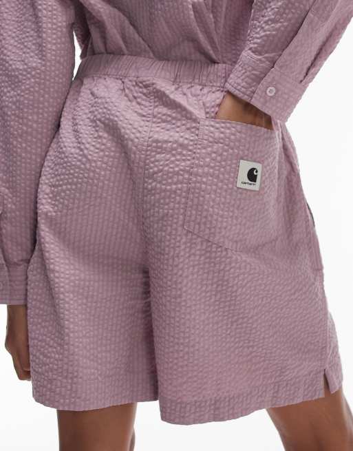 Carhartt WIP - Toland - Short d'ensemble coupe classique en crépon - Rose, 2 de 5