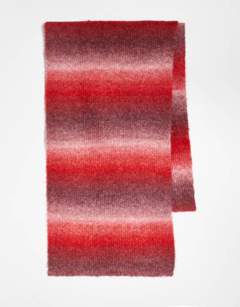 Carhartt WIP - Tony - Gestreepte sjaal in rood en bruin - view 1