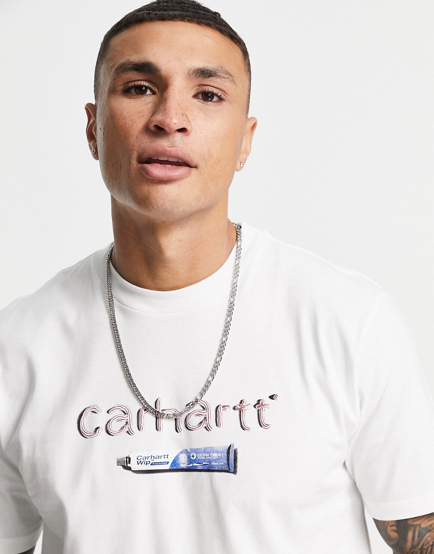 Carhartt WIP toothpaste t-shirt in white