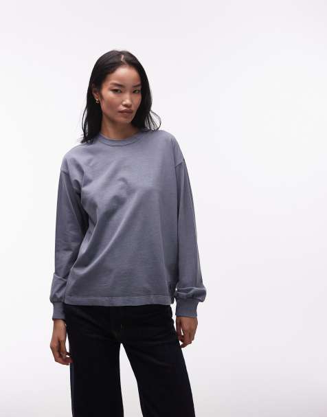 Carhartt WIP Torian long sleeve oversized t-shirt in washed blue - view 1