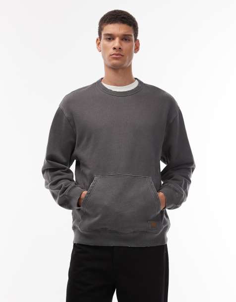 Carhartt WIP torian oversized pullover sweatshirt in washed black - view 1