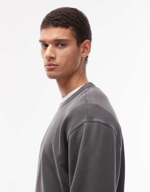 Carhartt WIP - Torian - Oversized sweatshirt zonder sluiting in zwart met wassing, 4 van 5