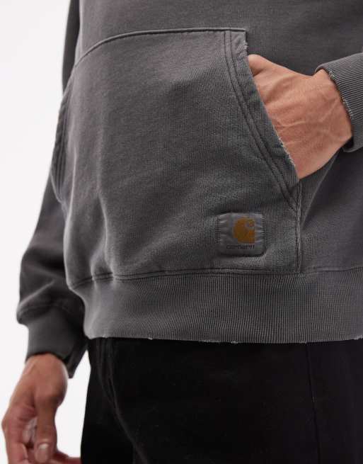 Carhartt WIP - Torian - Oversized sweatshirt zonder sluiting in zwart met wassing, 5 van 5