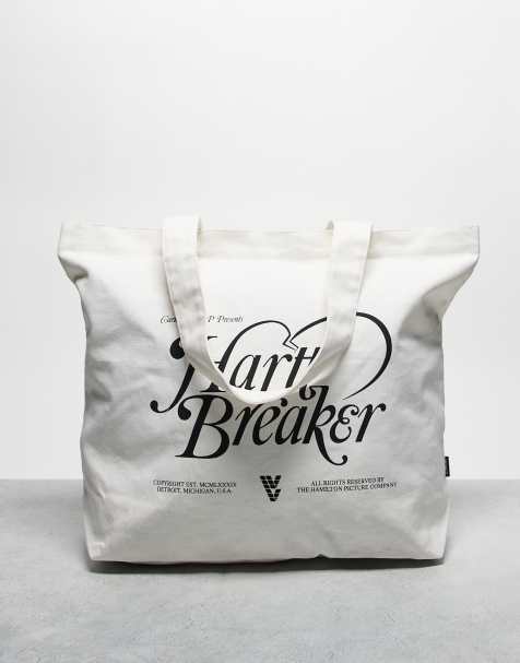 Carhartt WIP - Tote van canvas met grafische print in wit - view 1