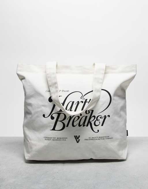 Carhartt WIP - Tote van canvas met grafische print in wit