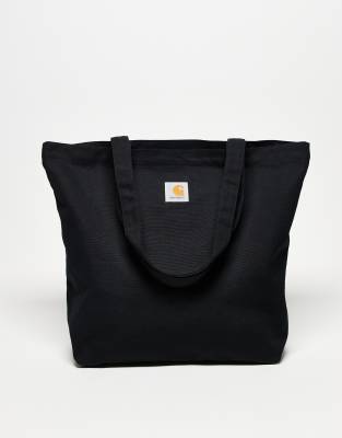 Carhartt WIP - Tragetasche aus Canvas in Schwarz mit Grafik