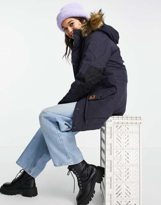 Carhartt WIP - Trapper - Parka met capuchon met bont in donker marineblauw
