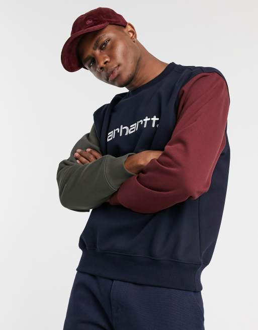 Carhartt wip tricolor script logo hoodie in discount multi