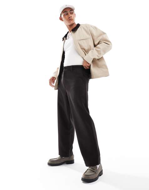 Carhartt WIP truman relaxed fit trousers in dark brown - view 1