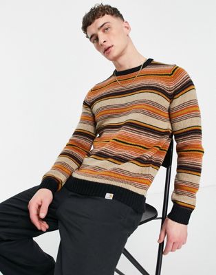 Carhartt WIP tuscon striped jumper in multi