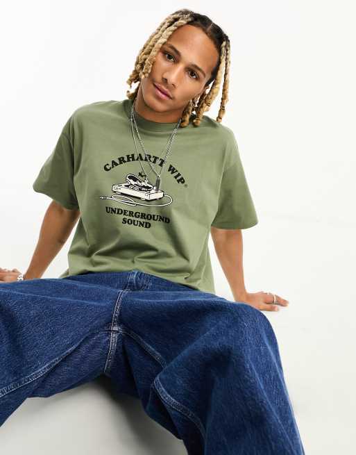 Carhartt WIP underground sound t-shirt in green | ASOS