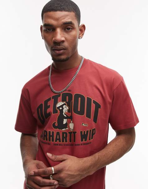 Carhartt WIP – Underground – T-Shirt in Rot mit Print - view 1