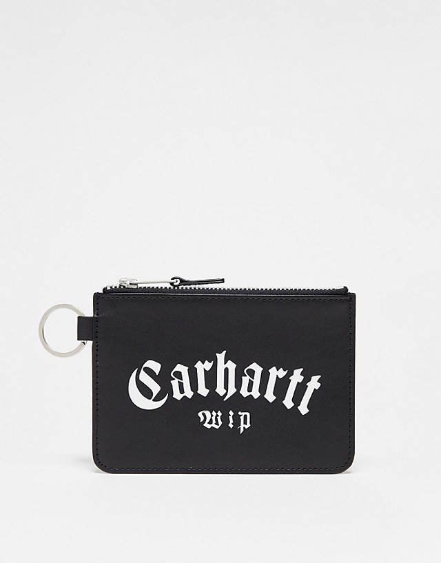 Carhartt WIP - unisex onyx zip wallet in black