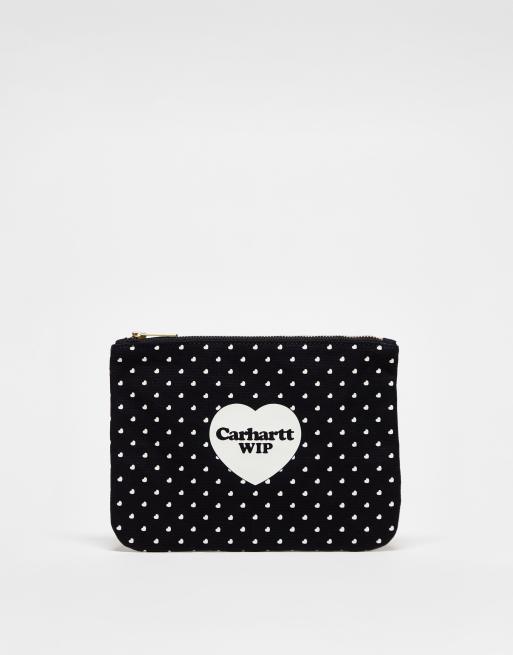 Carhartt WIP - Unisex - Sort pung med hjerteprint i bandana-stil