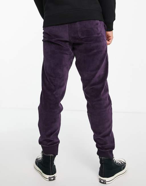 Carhartt WIP united script towelling sweatpants in purple