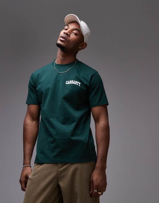 Carhartt WIP - University Script - Mørkegrøn T-shirt