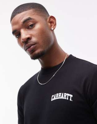 Carhartt Ss College Script T Shirt In Black