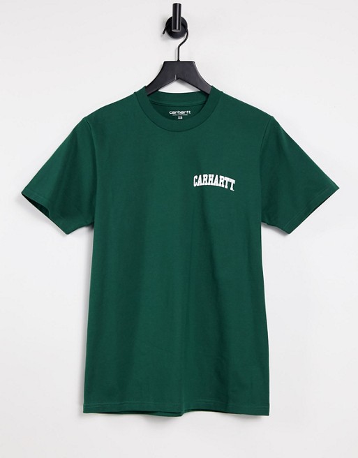 Carhartt WIP university script t-shirt in green