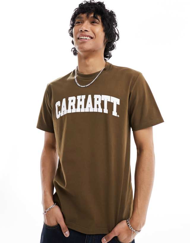 Carhartt WIP - university t-shirt in brown