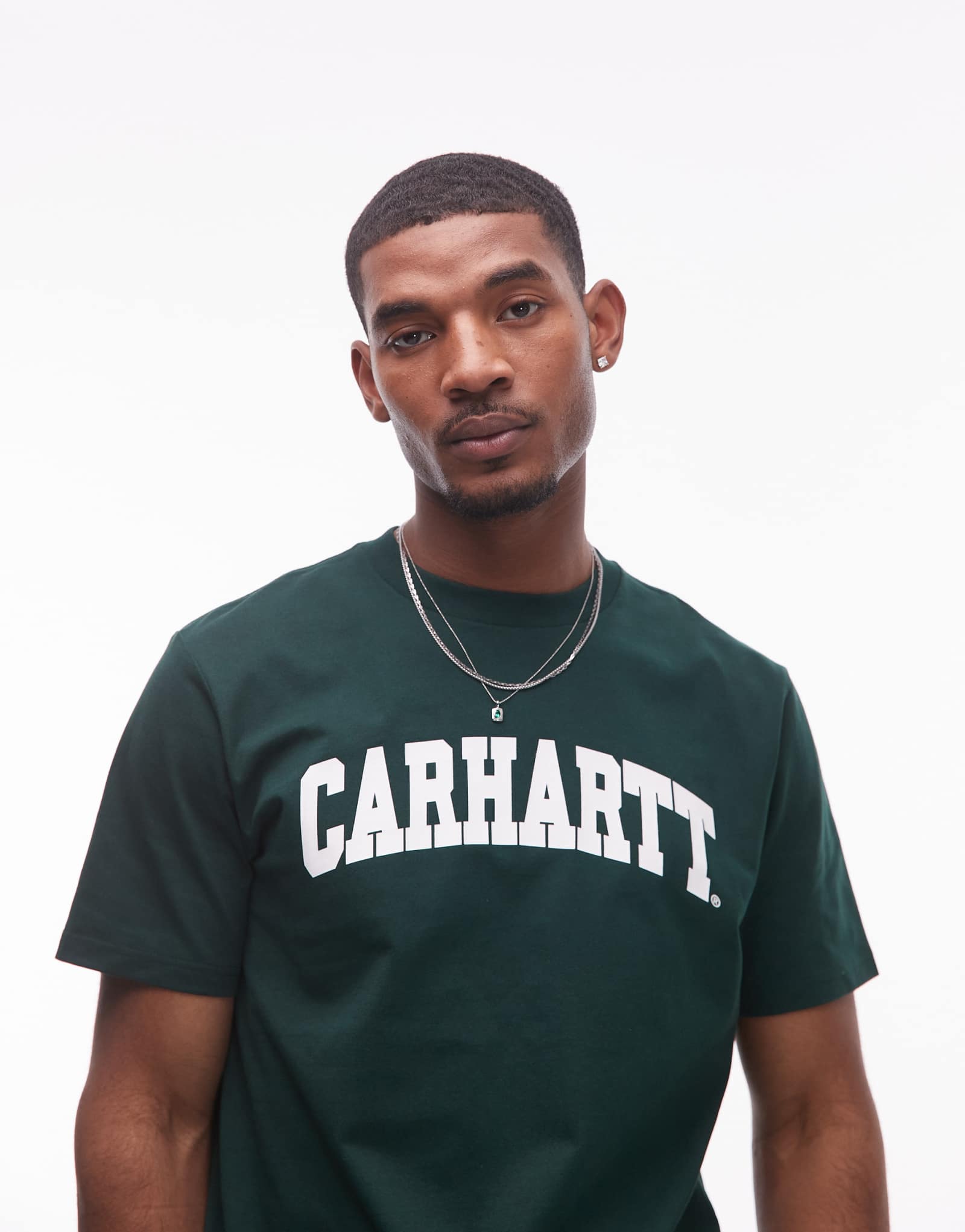 Футболка Carhartt WIP University темно-зеленого цвета