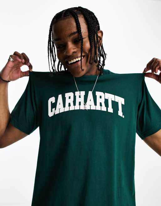 Carhartt WIP university t shirt in green