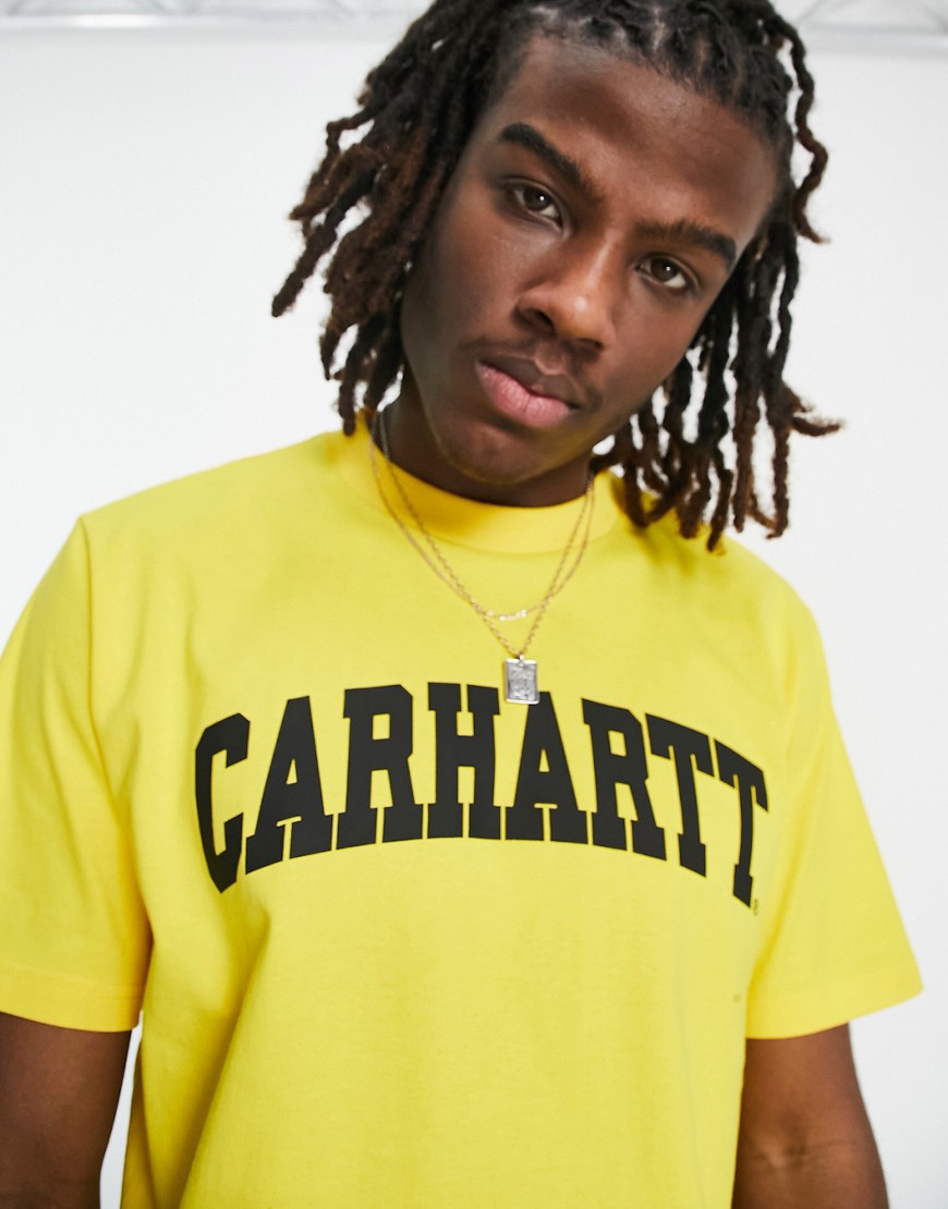 Carhartt WIP university t-shirt in yellow