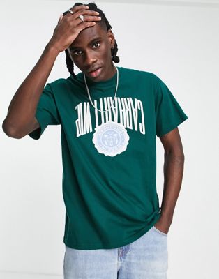 Carhartt WIP upside down print t-shirt in green