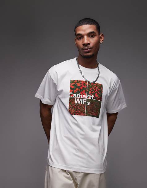 Carhartt WIP – Valley – T-Shirt in Weiß mit Print - view 1