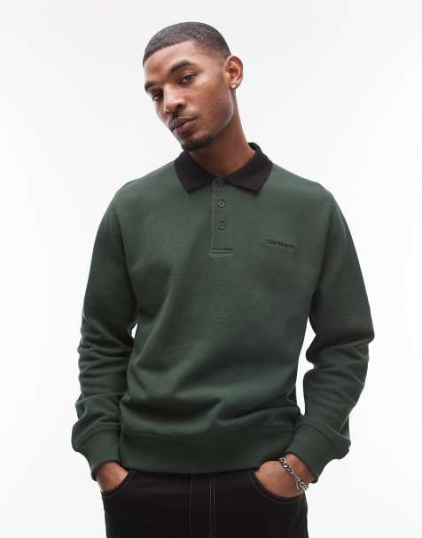 Carhartt WIP vance rugby long sleeve shirt in khaki - view 1