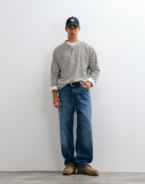 Carhartt WIP - Vaqueros Aaron tapered de corte regular en azul lavado oscuro - view 1
