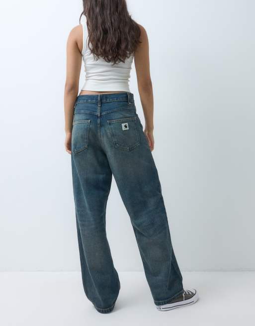 Carhartt WIP vaqueros baggy rectos y holgados en azul stonewash, 5 de 5