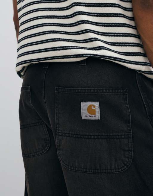 Carhartt WIP - Vaqueros de corte recto relajado en lavado negro, 5 de 5