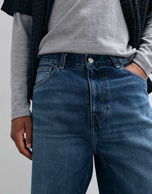 Carhartt WIP - Vaqueros rectos Payson en azul lavado medio, 4 de 5