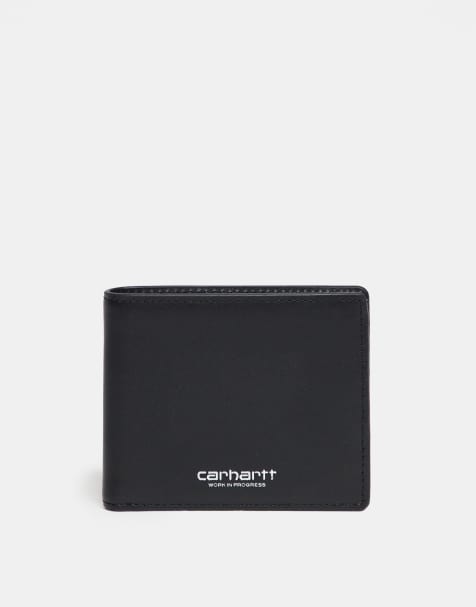 Carhartt WIP vegas bifold leather wallet in black - view 1