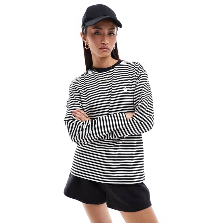 Carhartt WIP - Verner - Gestreept T-shirt met lange mouwen in