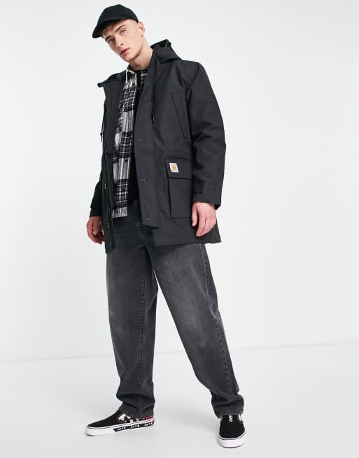 Carhartt WIP – Vernon – Svart jacka med avtagbart foder