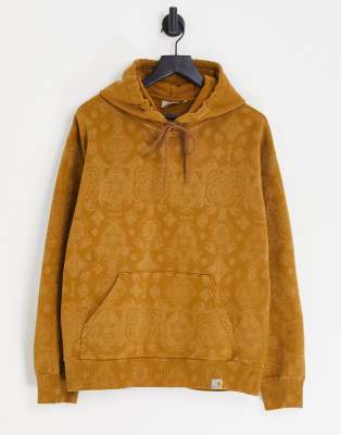 Carhartt WIP verse paisley hoodie in tan - ASOS Price Checker